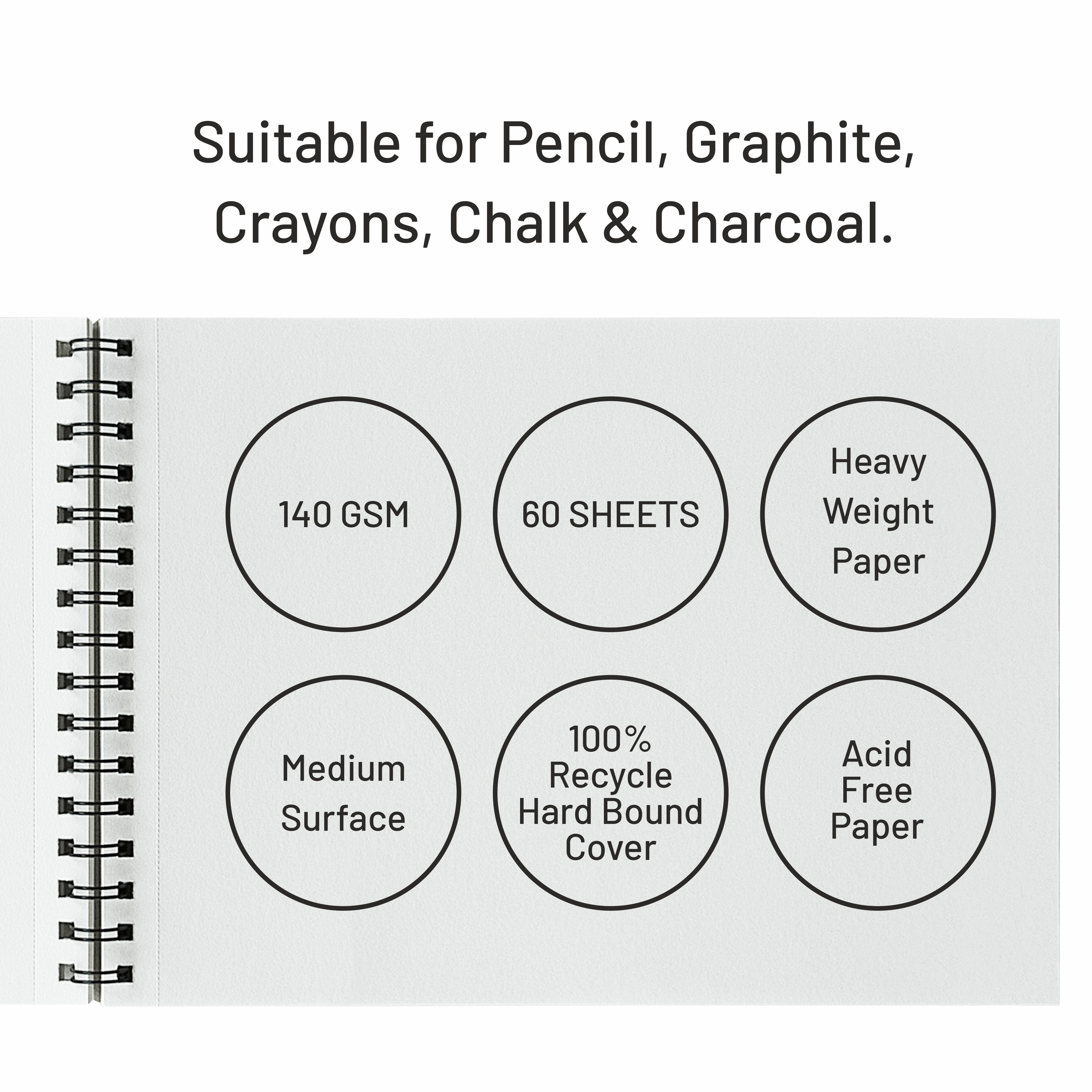 Anupam Sketch-O Sketching and Drawing Sketchbook-Soft Bound-Cartridge Paper-140GSM-Wireo Book